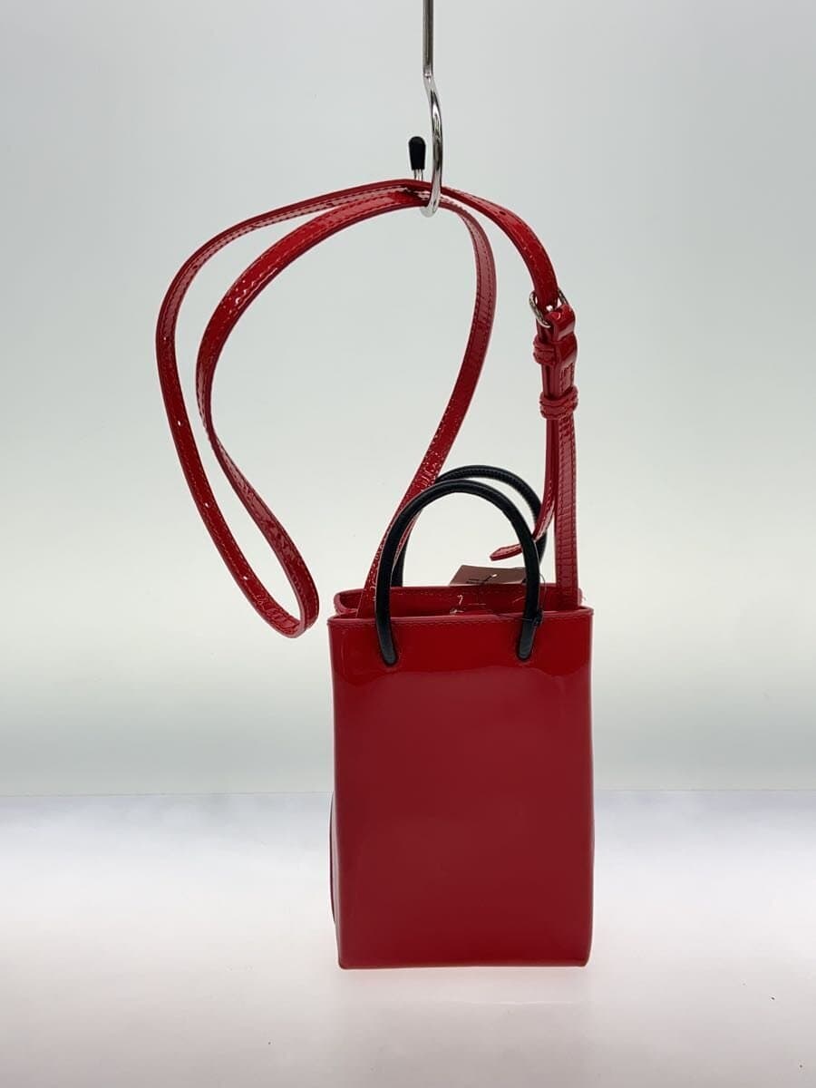 BALENCIAGA Shopper ping Phone Holder Bag PVC RED 3
