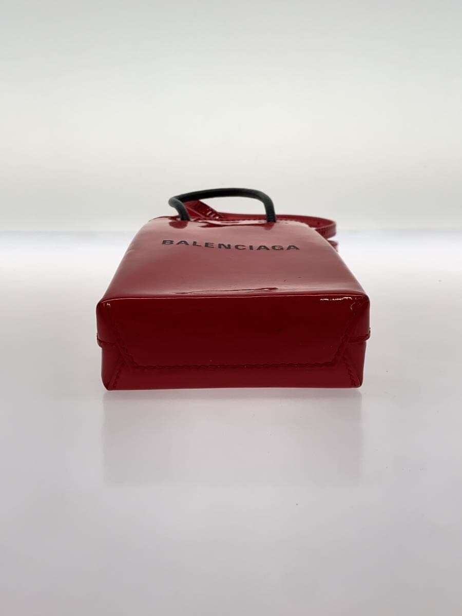 BALENCIAGA Shopper ping Phone Holder Bag PVC RED 4