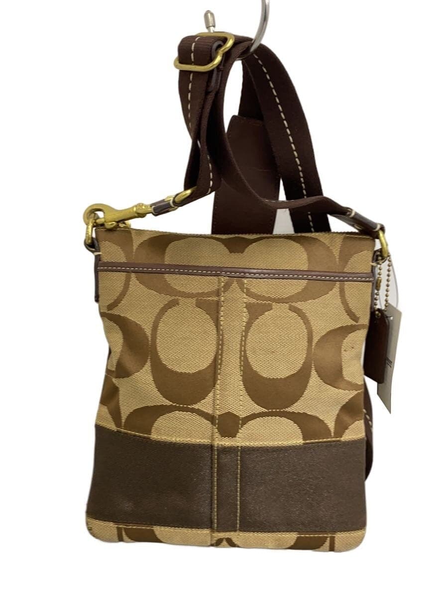 COACH Shoulder Bag_Signature Stripe_Swing Pack Canvas