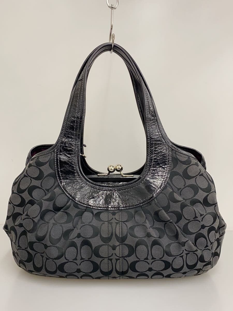 COACH Pleated Frame Satchel_Ergo _Signature Canvas BLK Monogram 3