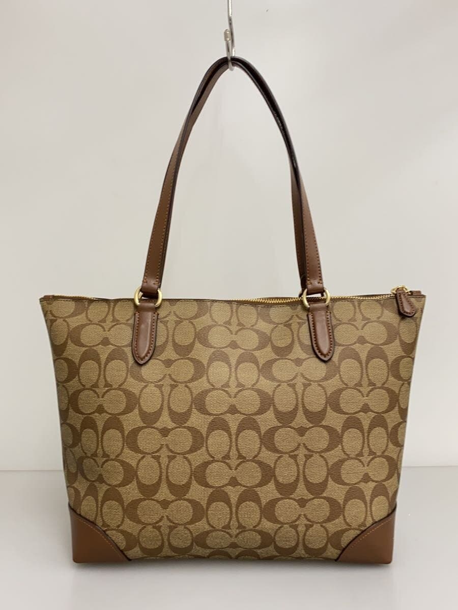 COACH Tote Bag_Signature PVC KHK Monogram 3