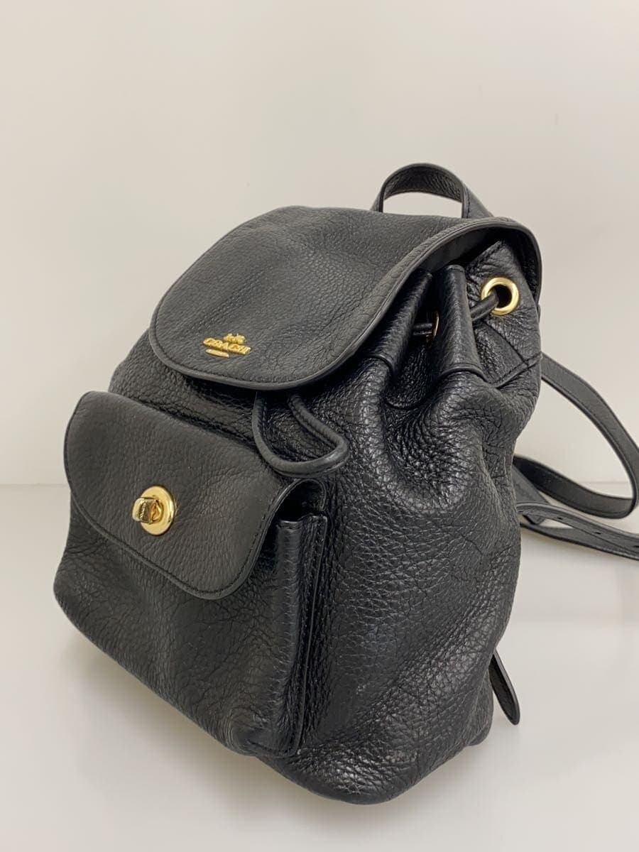 COACH Backpack_All Leather Leather BLK 2