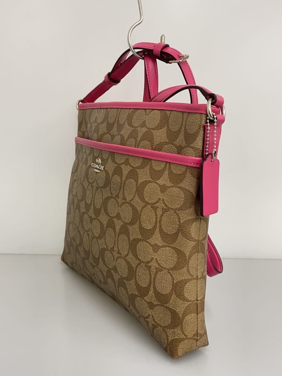 COACH Shoulder Bag PVC PNK Monogram F58297 2