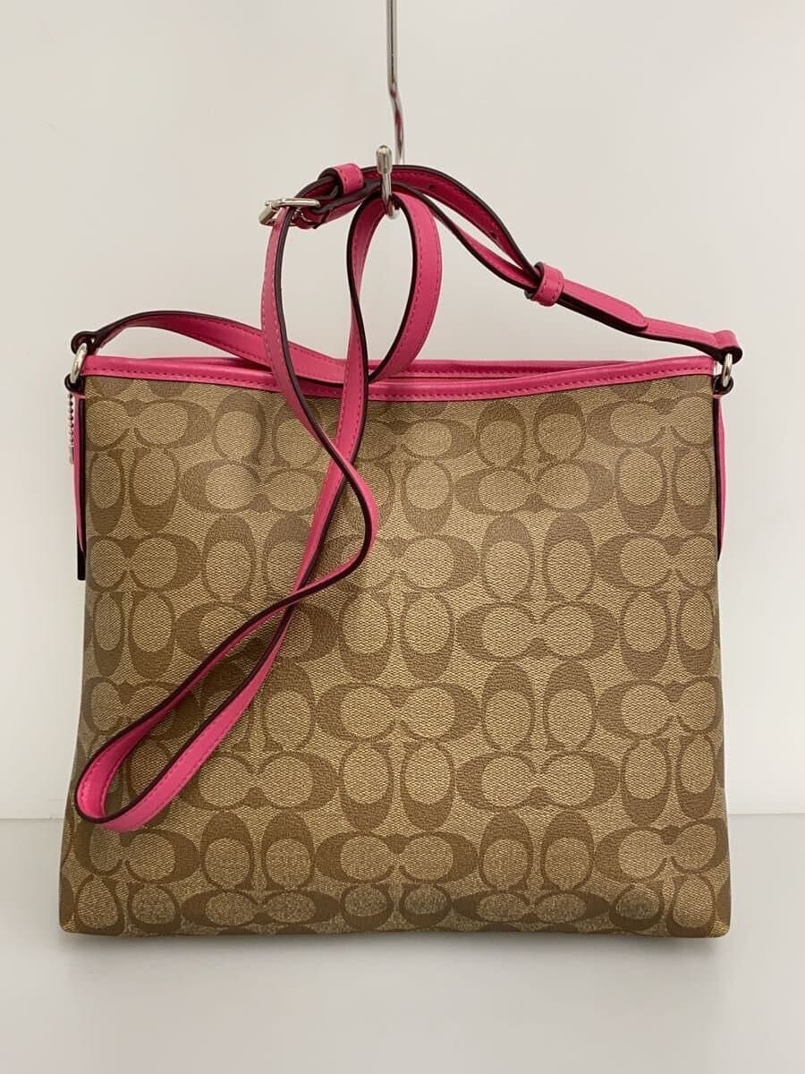 COACH Shoulder Bag PVC PNK Monogram F58297 3