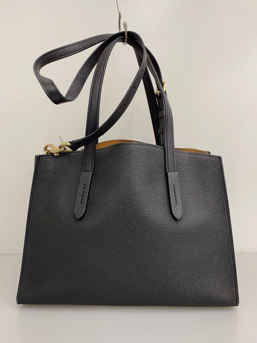 COACH Tote Bag_All Leather Cowhide BLK 3