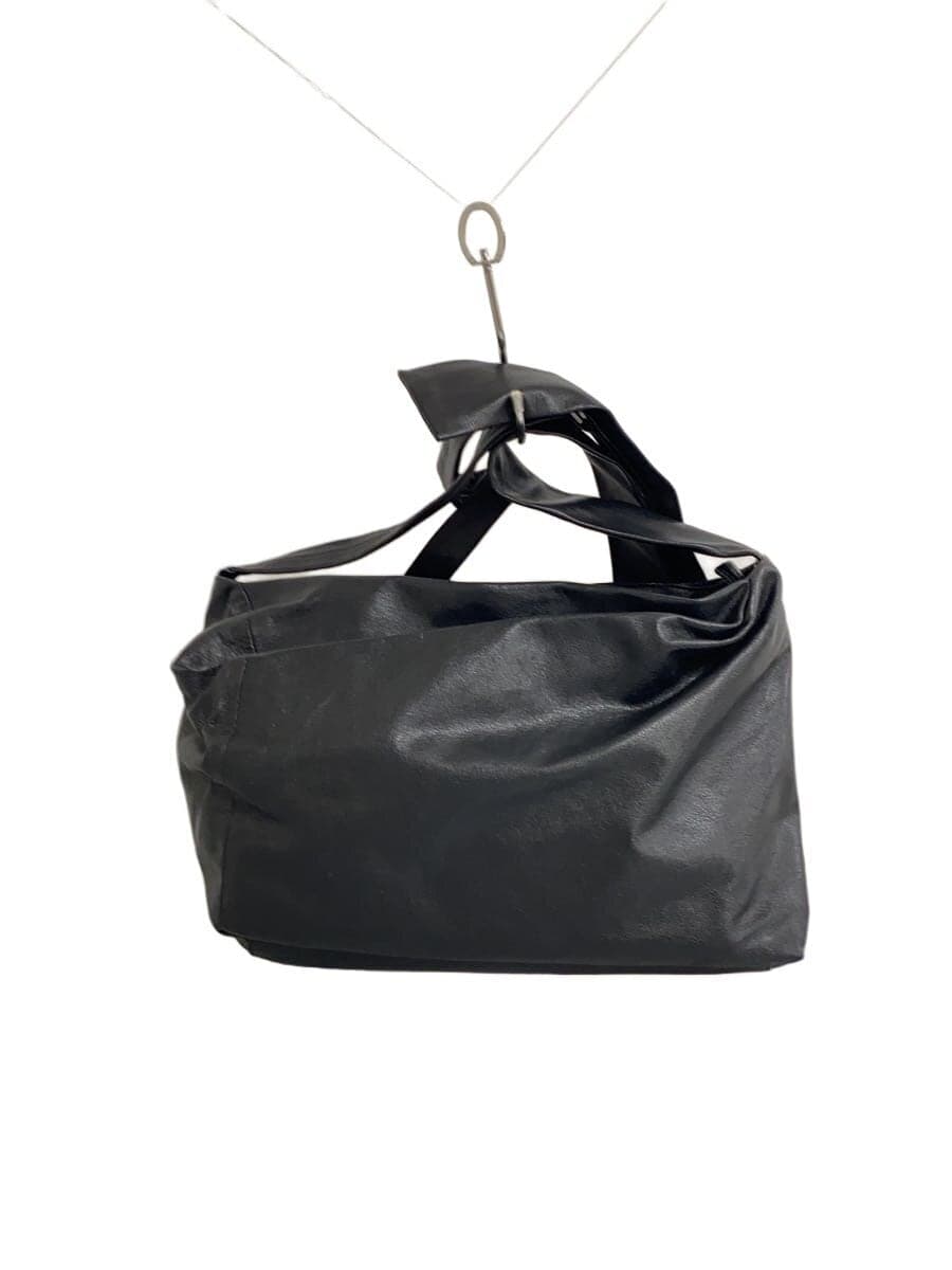 discord Shoulder Bag Leather BLK Solid da-i77-791