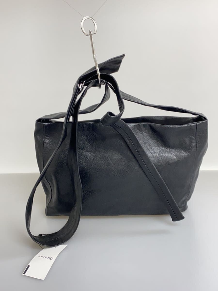 discord Shoulder Bag Leather BLK Solid da-i77-791 3