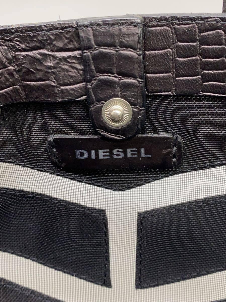 DIESEL2-Way Mesh Studs Tote Bag BLK 5