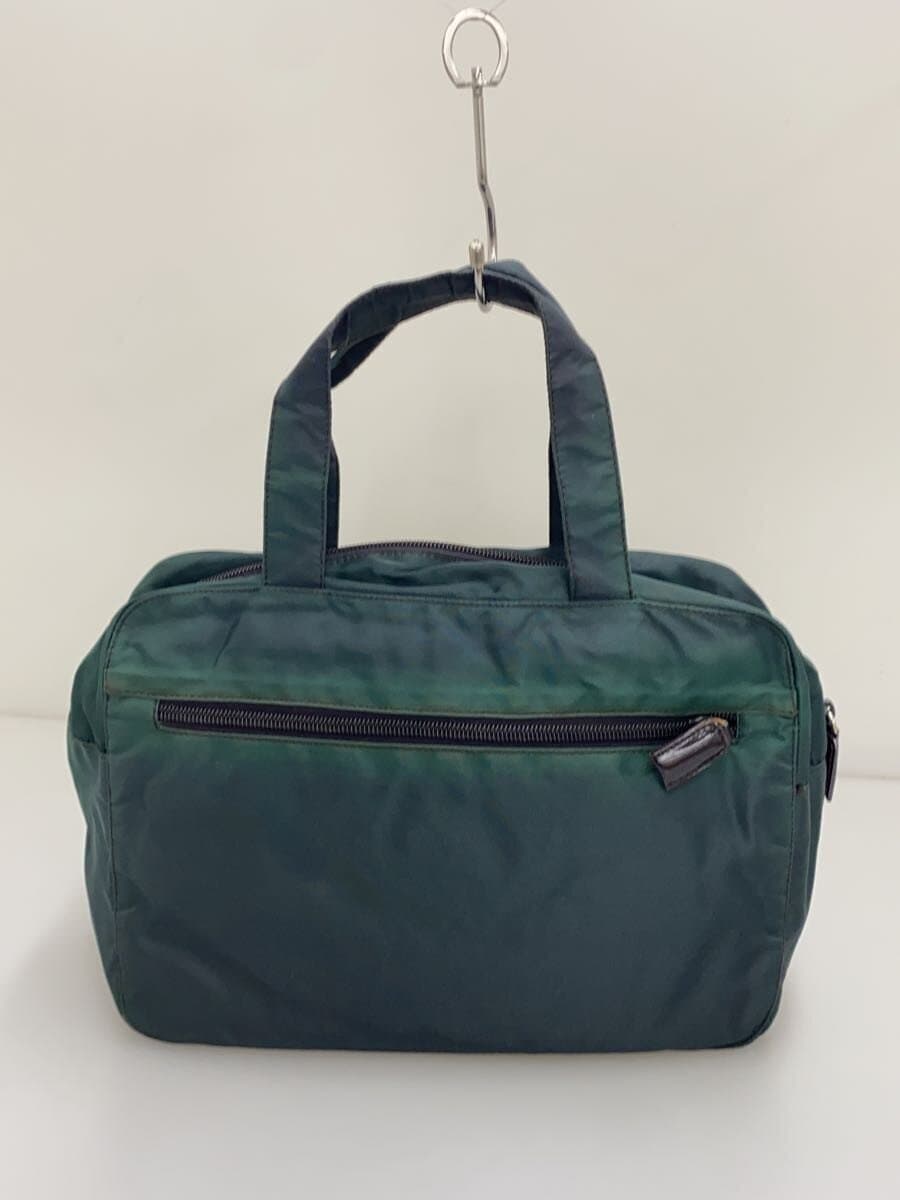 PRADA Triangle Logo Handbag Nylon KHK 3