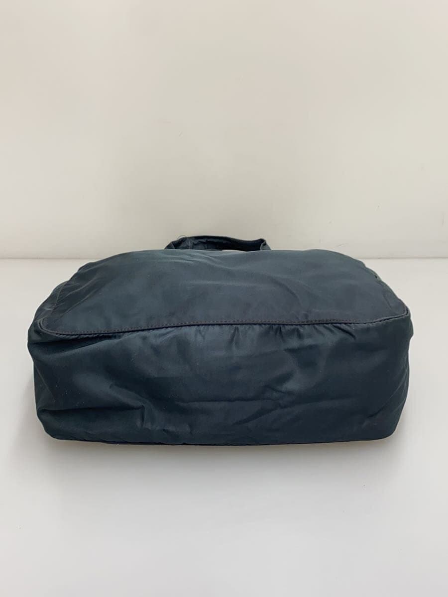 PRADA Triangle Logo Handbag Nylon KHK 4