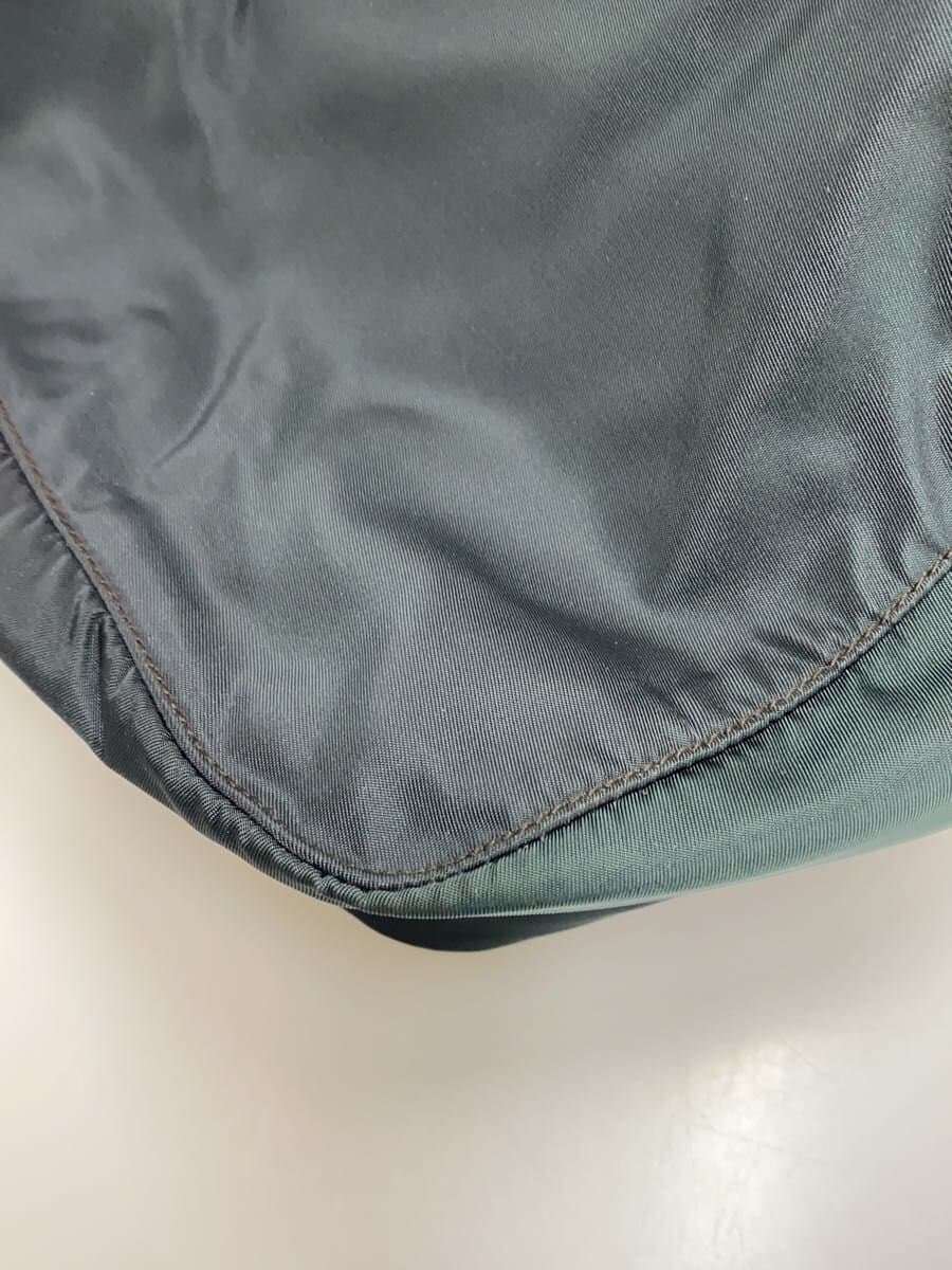 PRADA Triangle Logo Handbag Nylon KHK 7