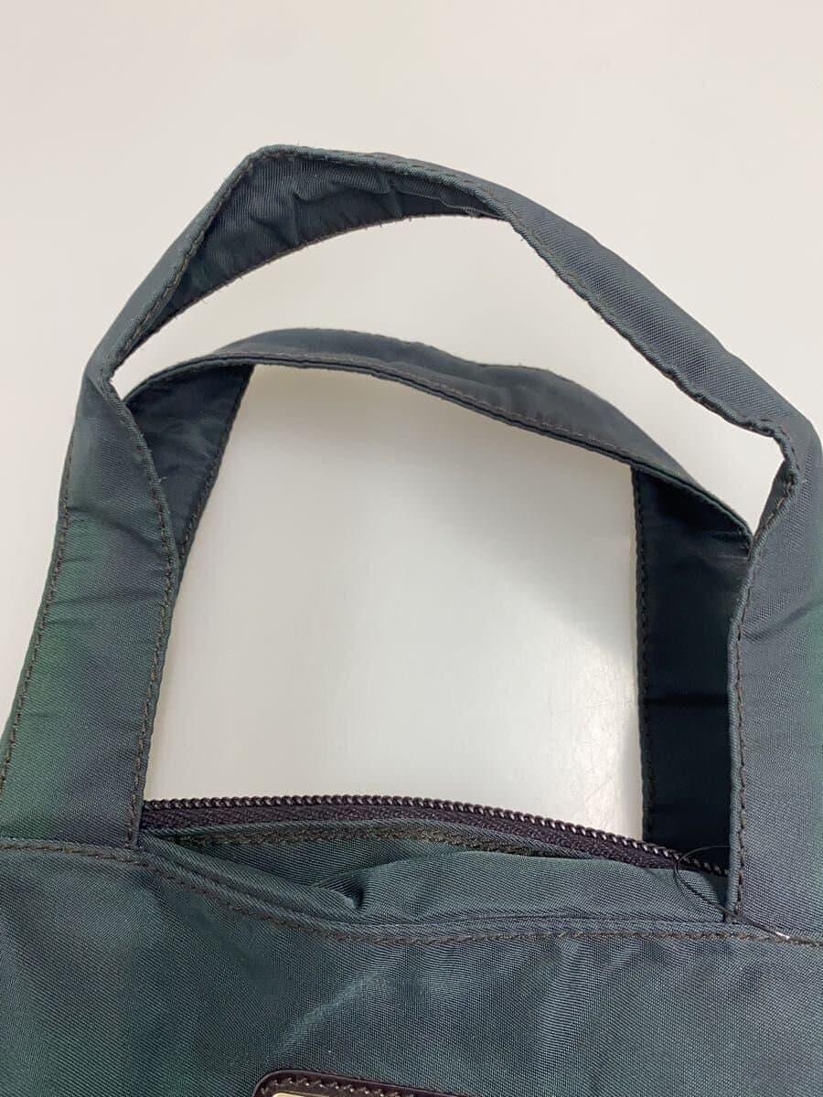 PRADA Triangle Logo Handbag Nylon KHK 8