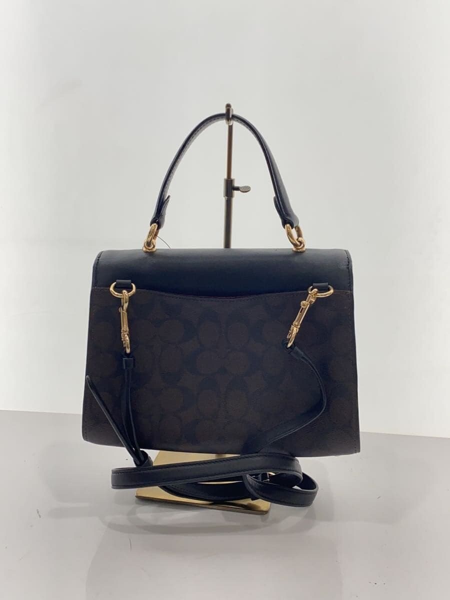 COACH Shoulder Bag Leather BRW All Over Pattern 76620 3