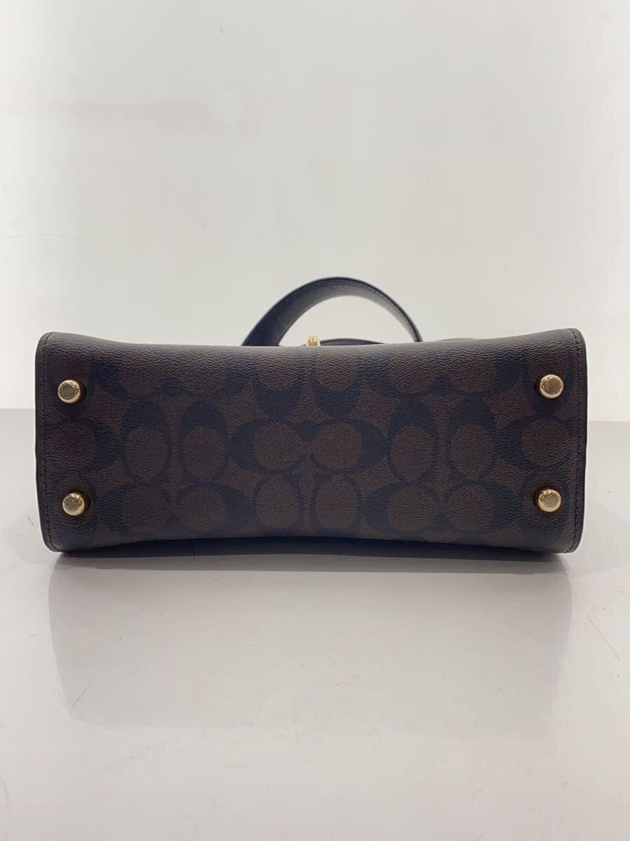 COACH Shoulder Bag Leather BRW All Over Pattern 76620 4
