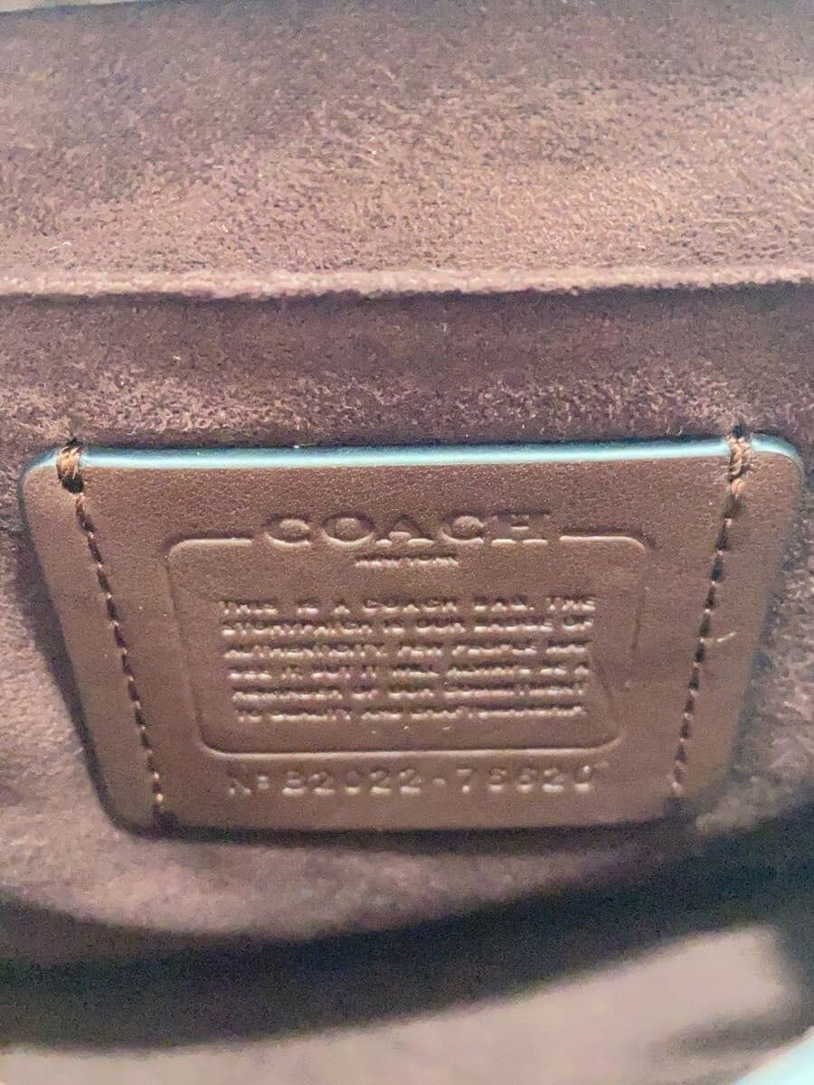 COACH Shoulder Bag Leather BRW All Over Pattern 76620 5