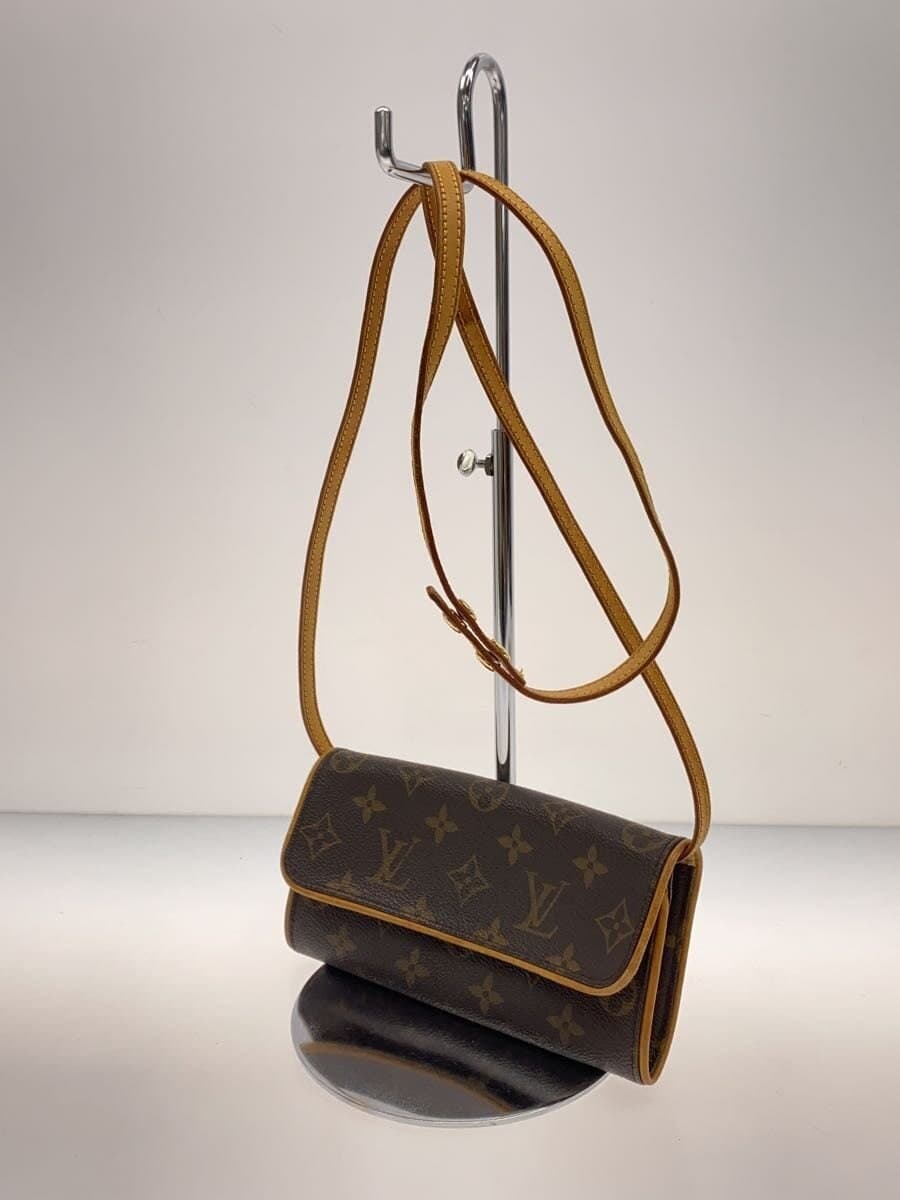 LOUIS VUITTON Pochette Twin PM_Monogram Canvas PVC BRW Brown 2