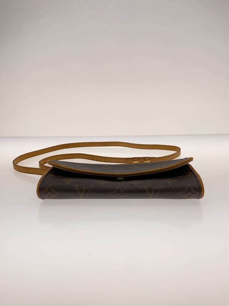 LOUIS VUITTON Pochette Twin PM_Monogram Canvas PVC BRW Brown 4