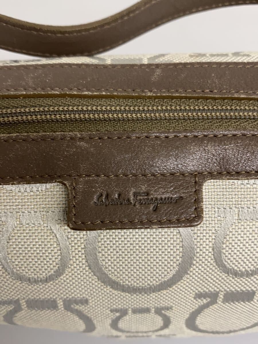 Salvatore Ferragamo accessory pouch handbag canvas GRY all-over pattern gray 5