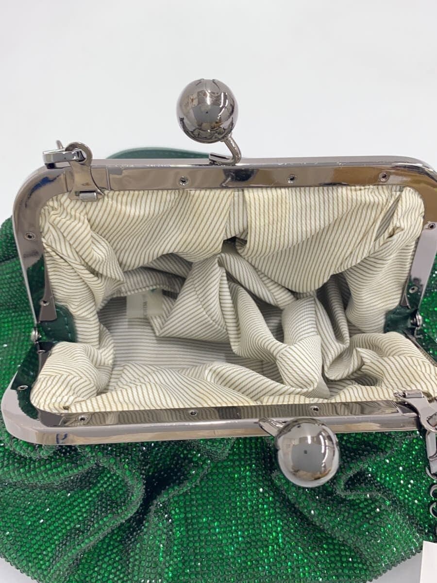 MAX MARA WEEK END LINE Lines Tone Gamaguchi Shoulder Bag GRN 5