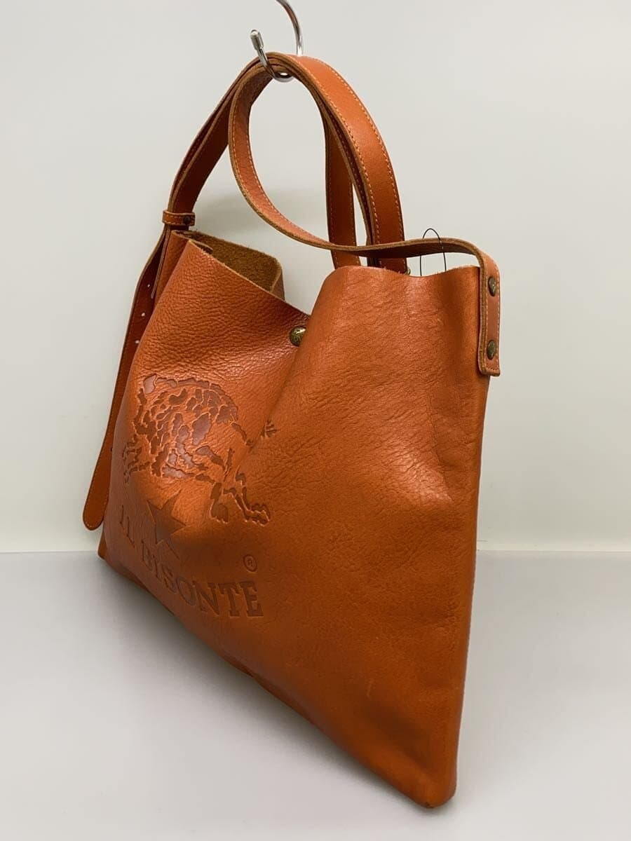 IL BISONTE Big Logo Shoulder Bag Leather CML Solid 54162305411 2