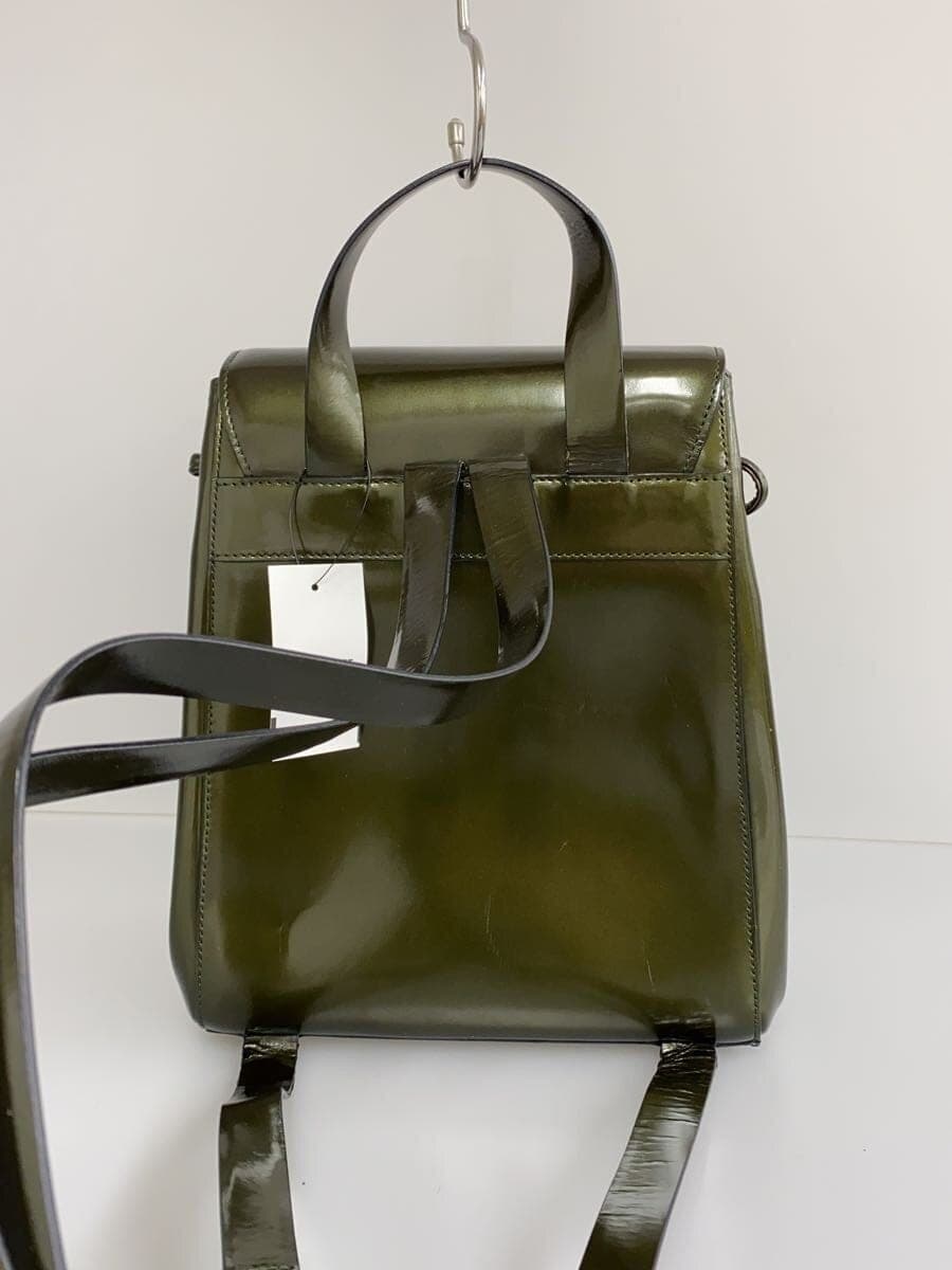 CELINE Star Ball Patent Leather Backpack Enamel KHK Slight wear on the inside 3