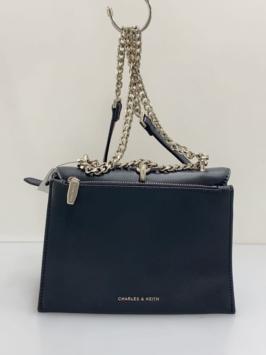CHARLES&KEITH chain shoulder bag leather BLK③ 3
