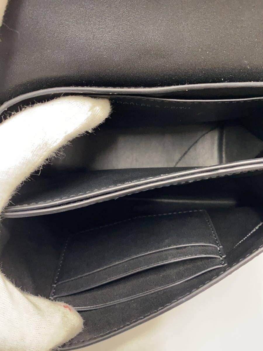 CHARLES&KEITH chain shoulder bag leather BLK③ 6