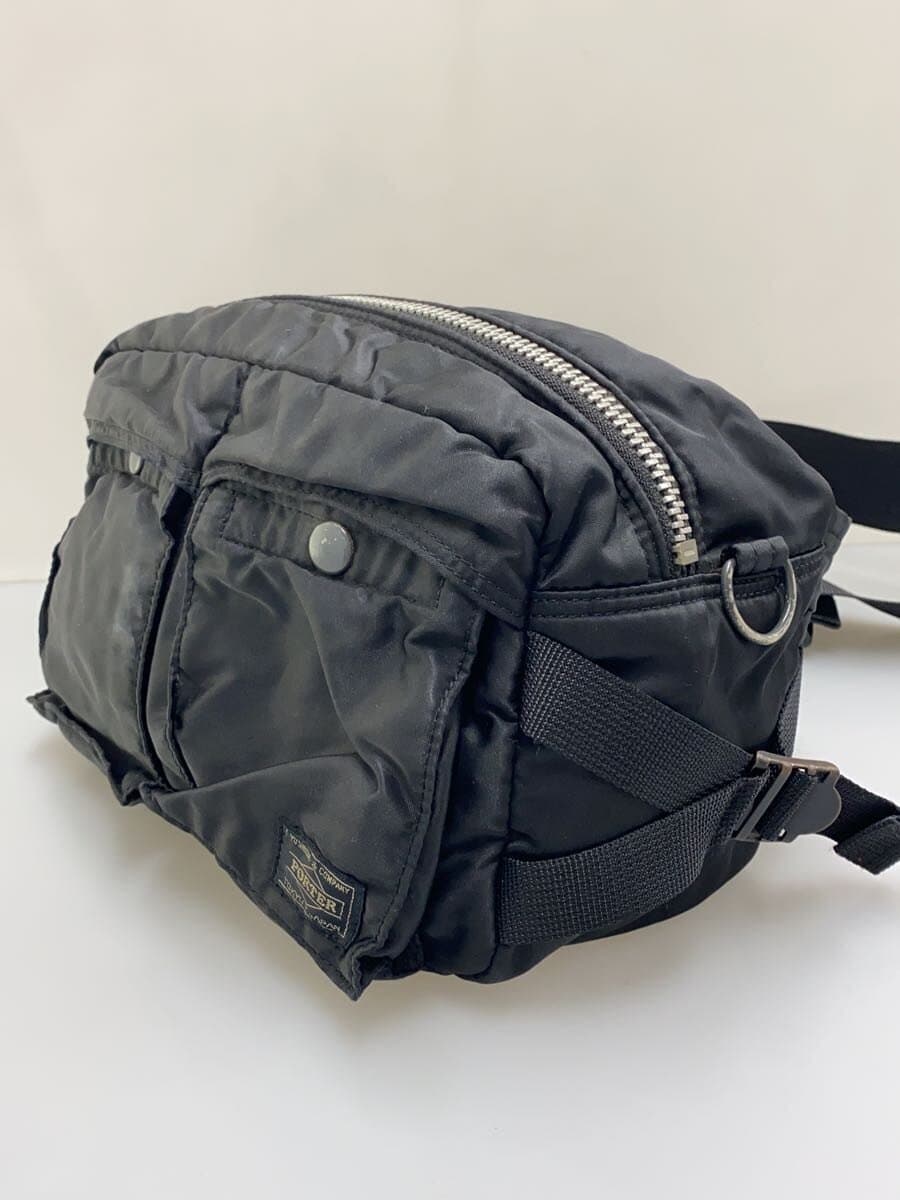 PORTER tanker west bag nylon BLK interior pen stains and damage present chrome 2