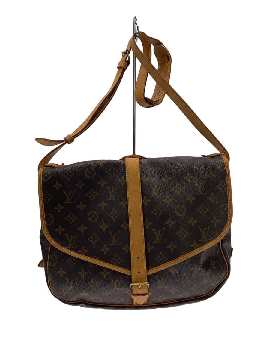 LOUIS VUITTON 1) Sommeur 35 Monogram Canvas Leather BRW Allover Pattern M42254