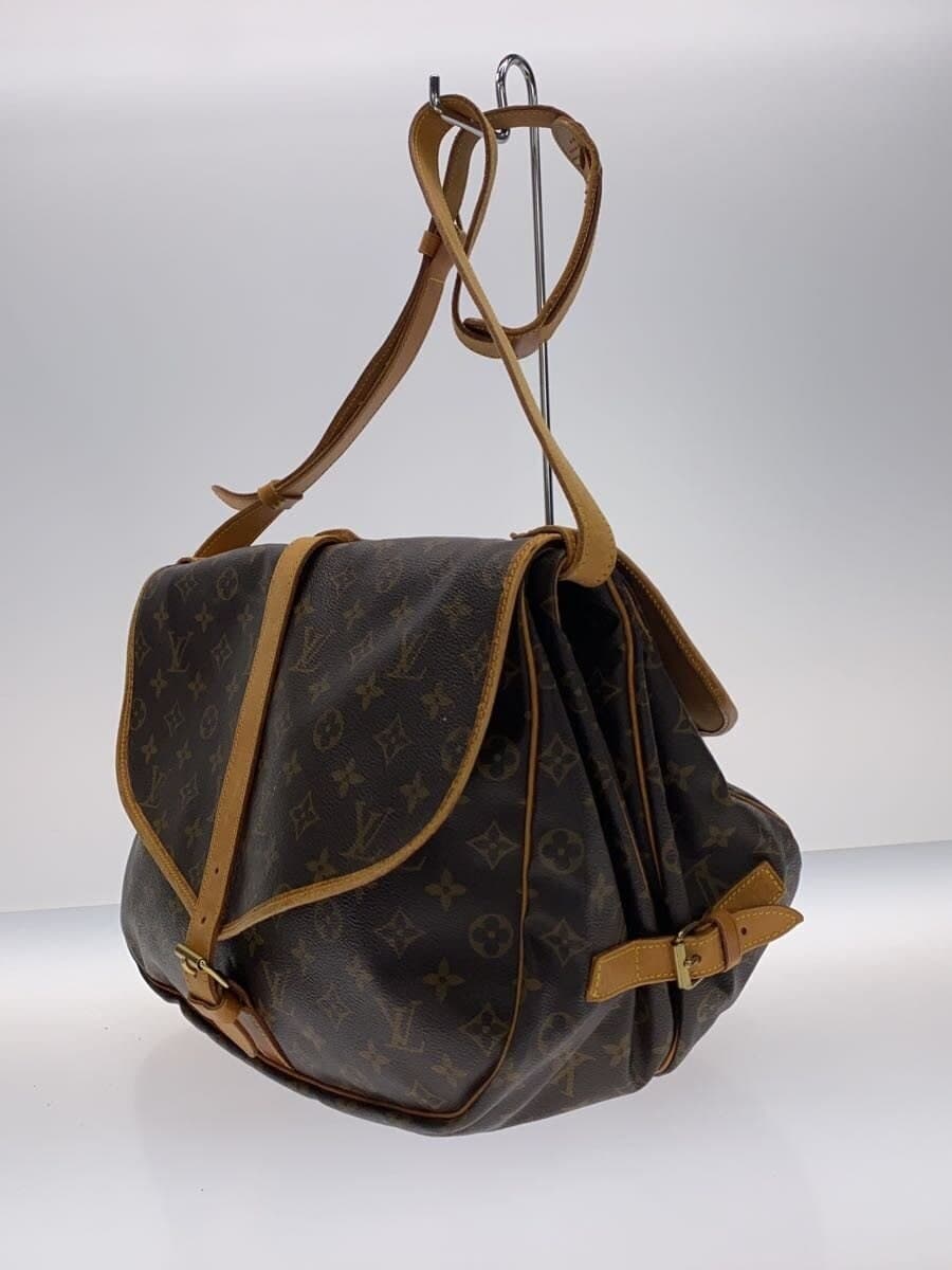 LOUIS VUITTON 1) Sommeur 35 Monogram Canvas Leather BRW Allover Pattern M42254 2