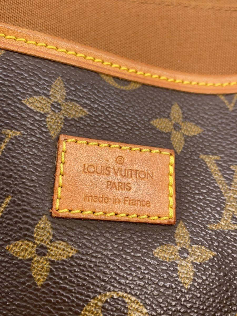 LOUIS VUITTON 1) Sommeur 35 Monogram Canvas Leather BRW Allover Pattern M42254 5