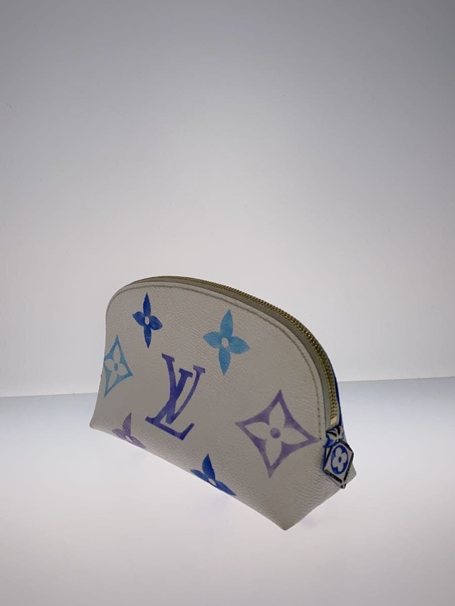 LOUIS VUITTON Flower Tile LV By The Pool Pouch -- WHT All-over pattern m82494 2