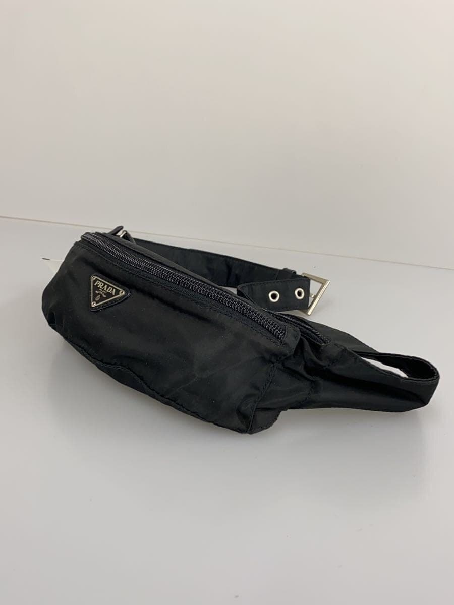 PRADA Waist Bag Nylon BLK Body Bag Black 2