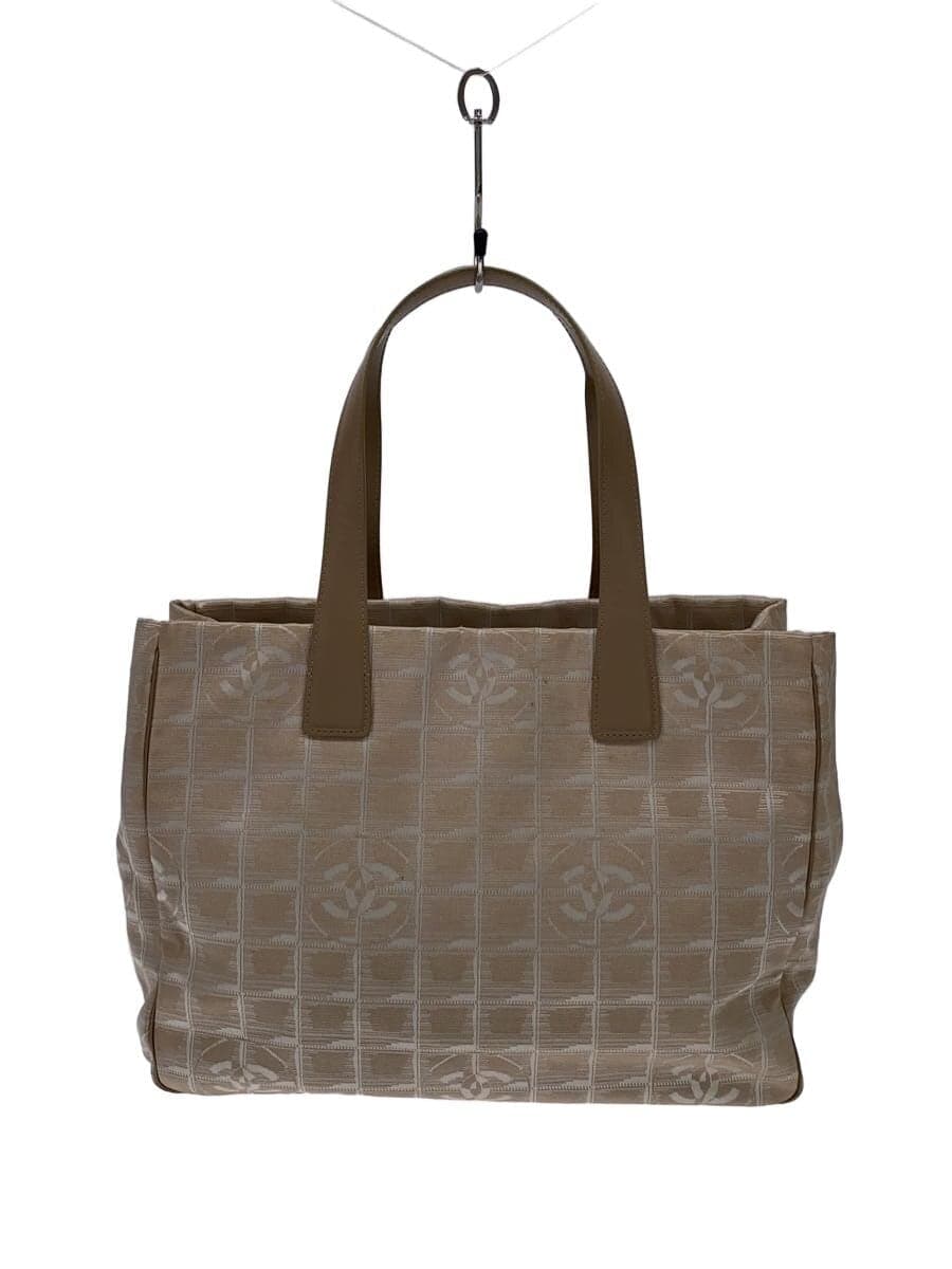 CHANEL Tote MM _ New Travel Line _ Nylon _ BEG Nylon BEG Beige A15991