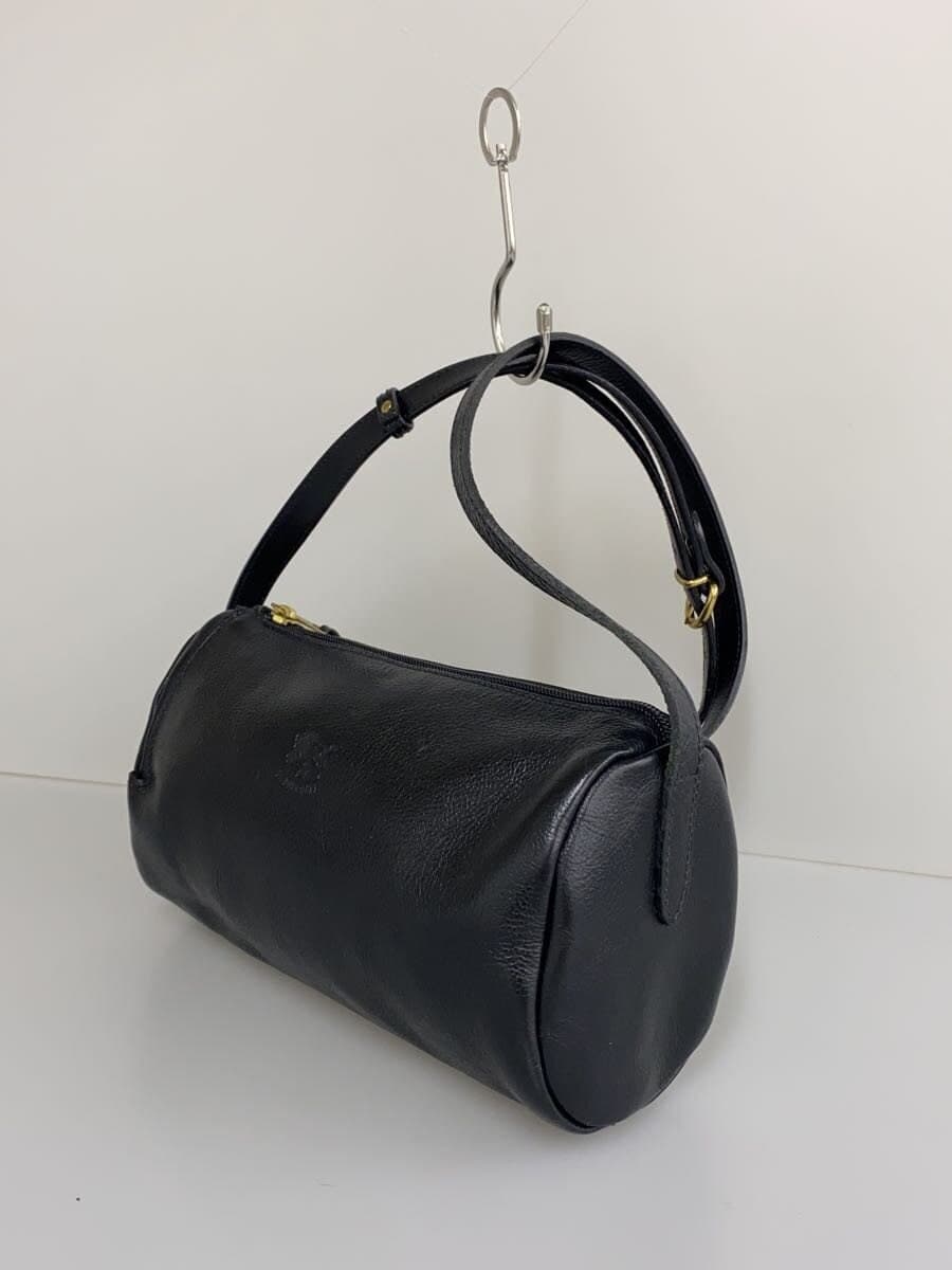 IL BISONTE Shoulder Bag Cowhide Black 2