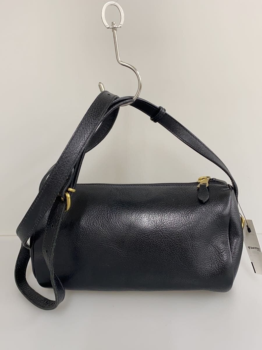 IL BISONTE Shoulder Bag Cowhide Black 3