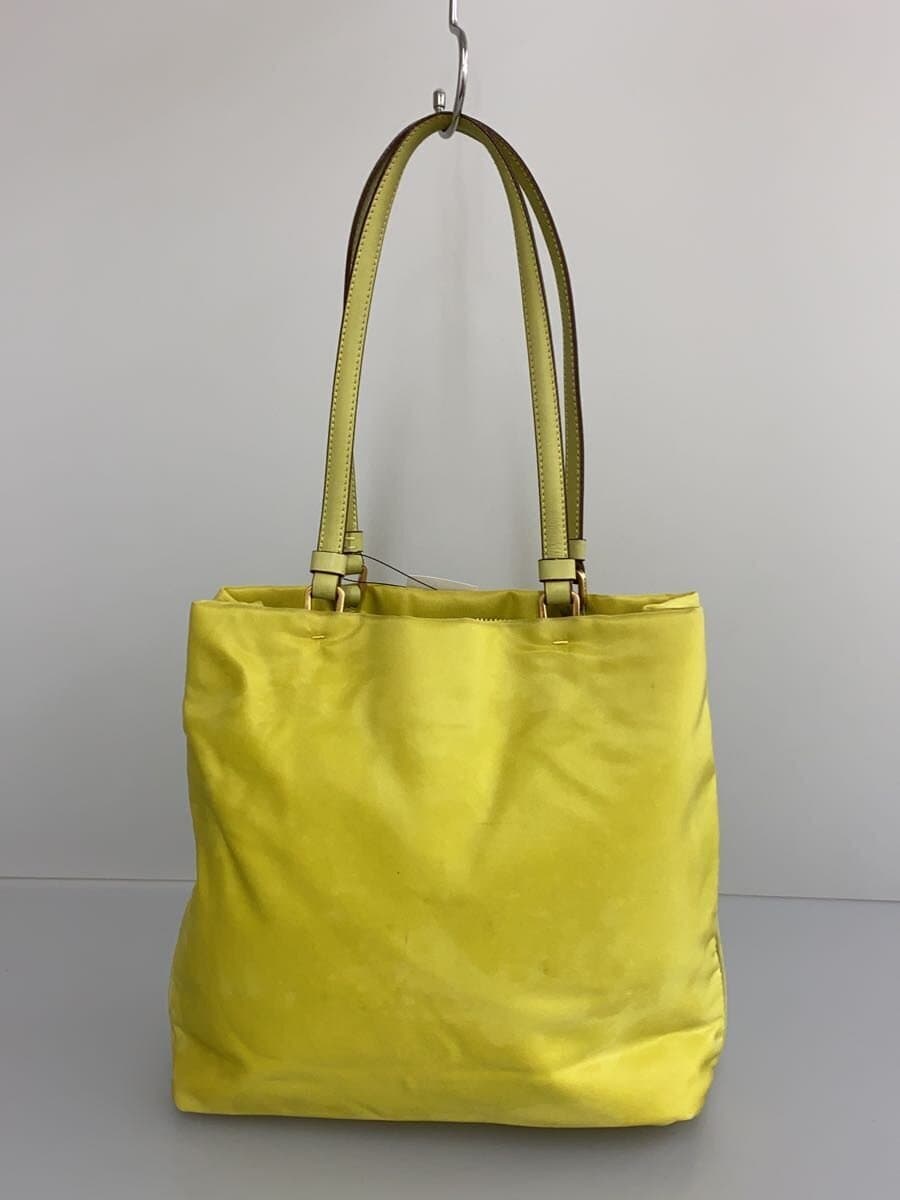 PRADA Shoulder Bag Nylon YLW Solid Color 3