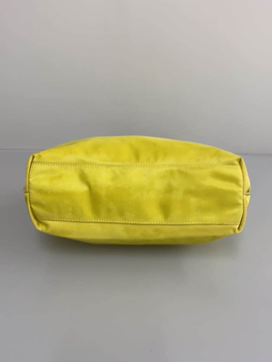 PRADA Shoulder Bag Nylon YLW Solid Color 4