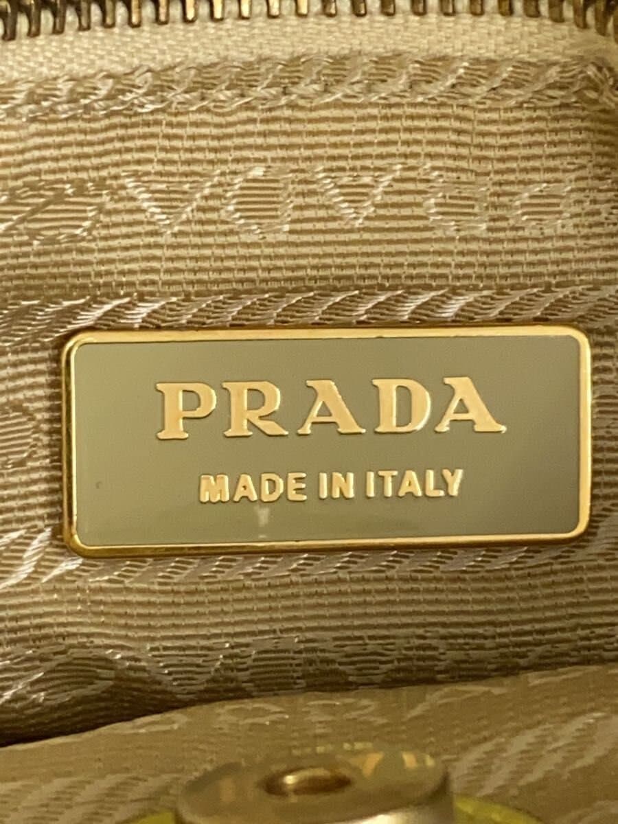 PRADA Shoulder Bag Nylon YLW Solid Color 5