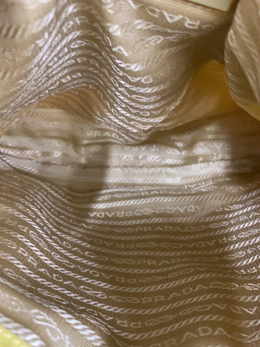 PRADA Shoulder Bag Nylon YLW Solid Color 6