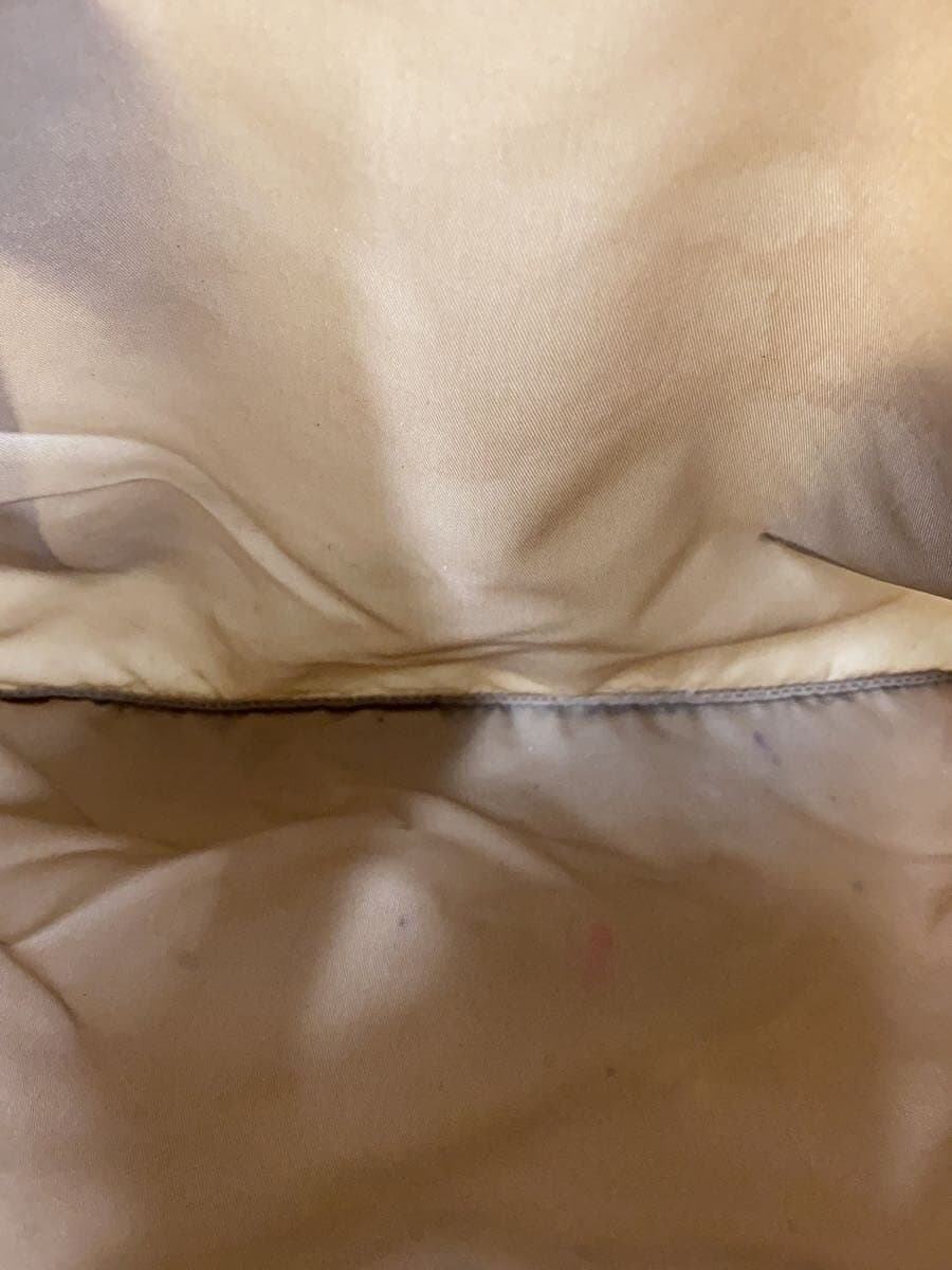 PRADA Triangle Logo Plate Shoulder Bag Nylon BEG Solid Color 6