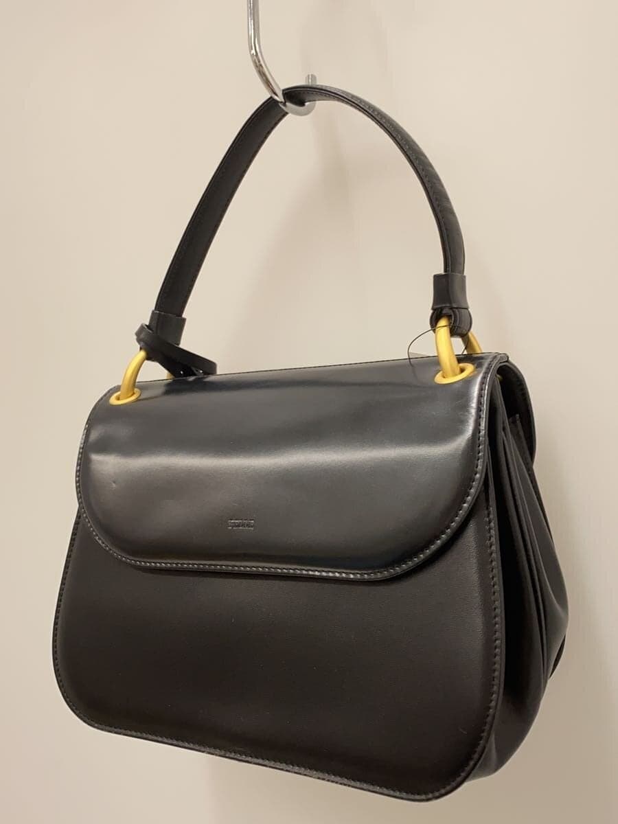 PELLE BORSA Shoulder Bag Leather BLK Solid VO4651 2