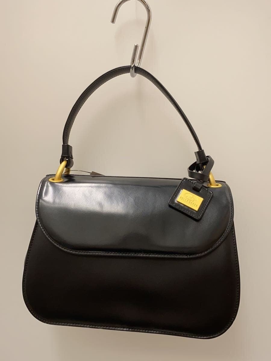 PELLE BORSA Shoulder Bag Leather BLK Solid VO4651 3