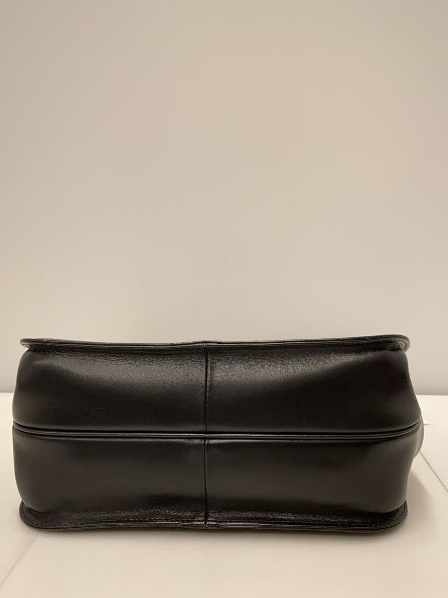 PELLE BORSA Shoulder Bag Leather BLK Solid VO4651 4