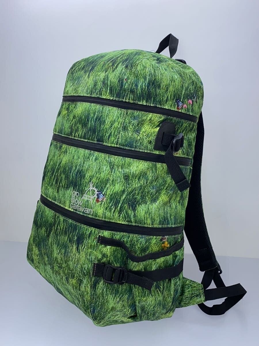 GO SLOW CARAVAN Backpack GRN All Over Pattern 2