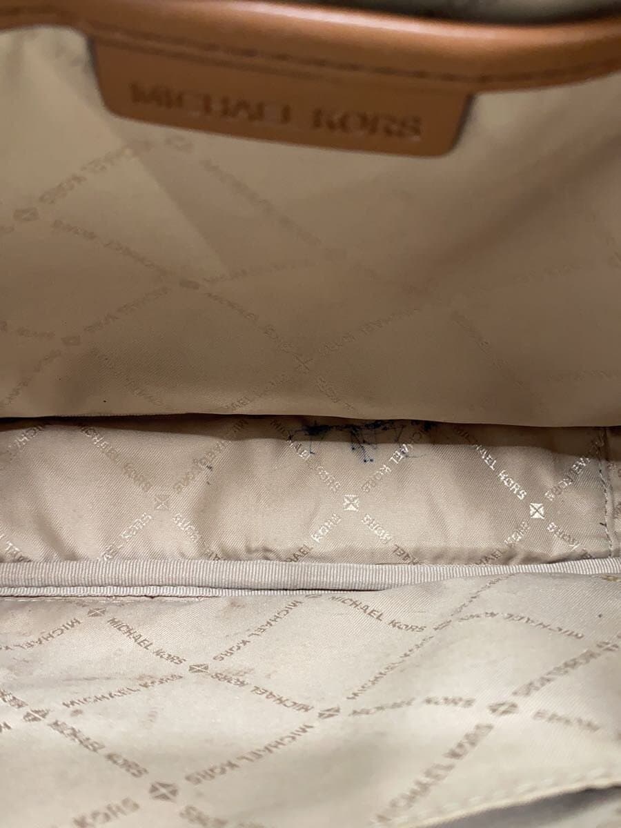 MICHAEL KORS Shoulder Bag PVC BEG All Over Pattern 6