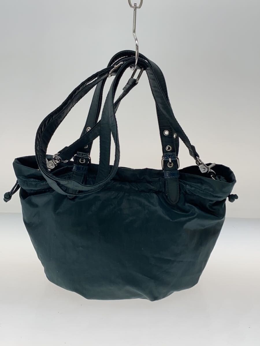 DIESEL Patent Leather Deteriorated Shoulder Bag Nylon GRN 3