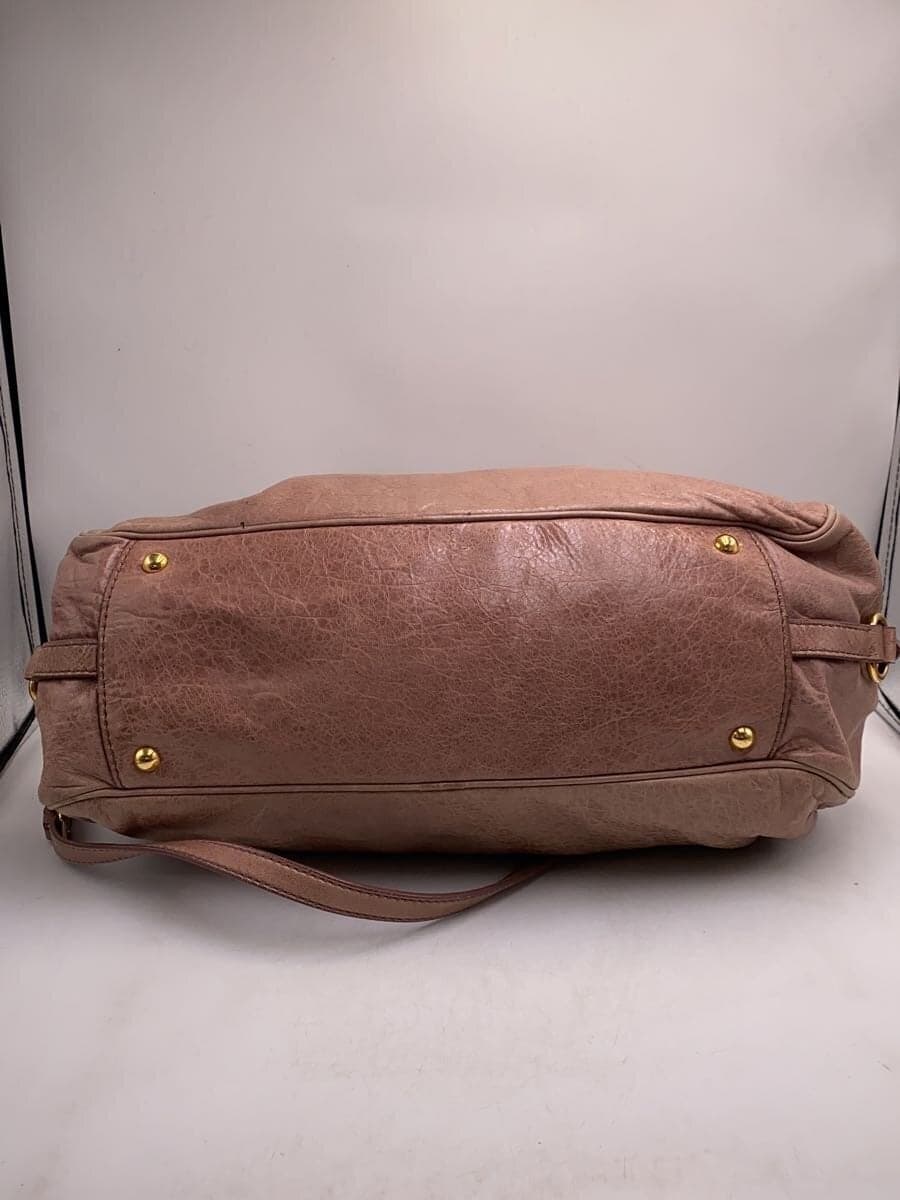 MIU MIU tote bag leather BEG 3