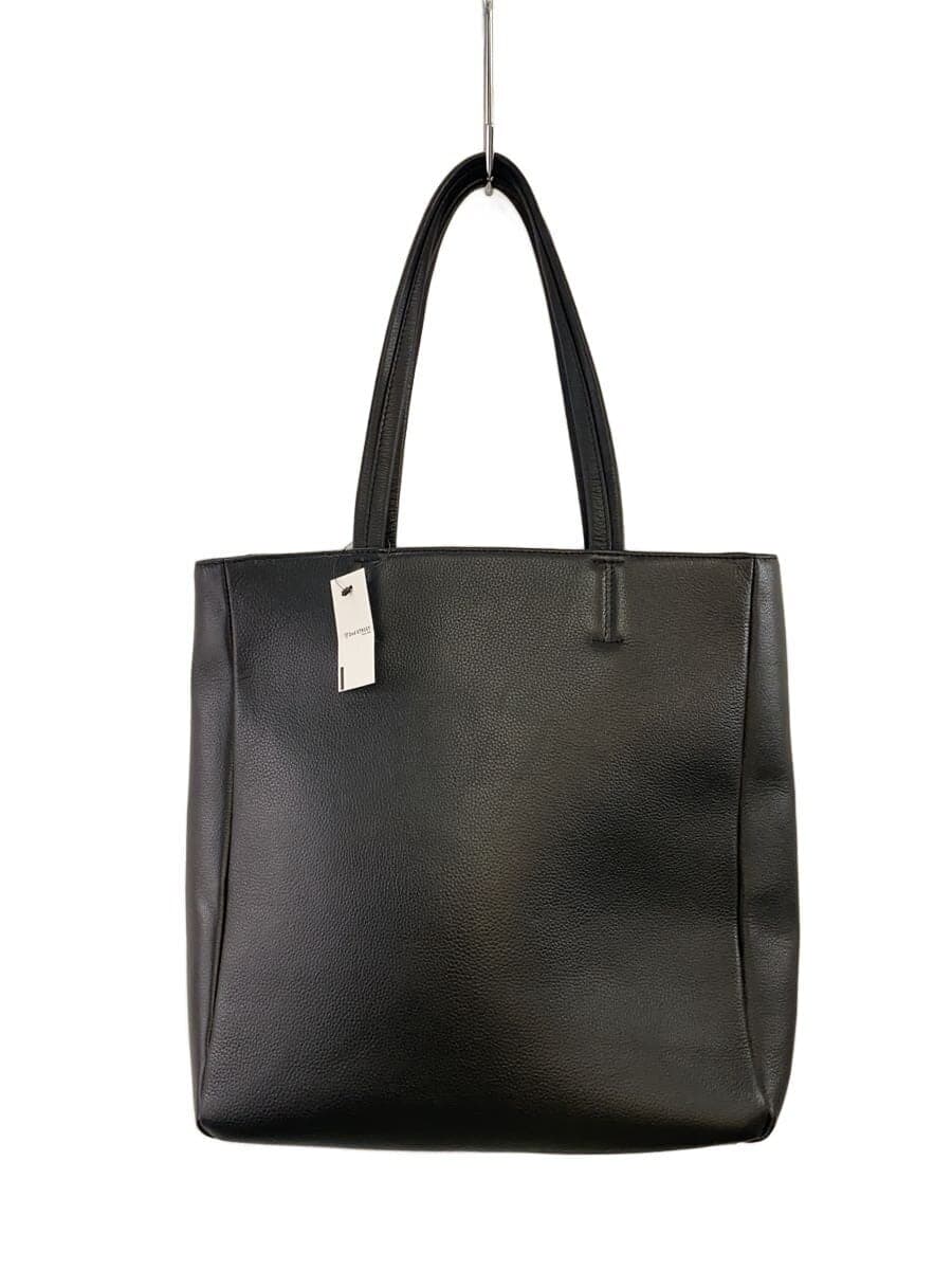 SHIPS tote bag cowhide BLK plain