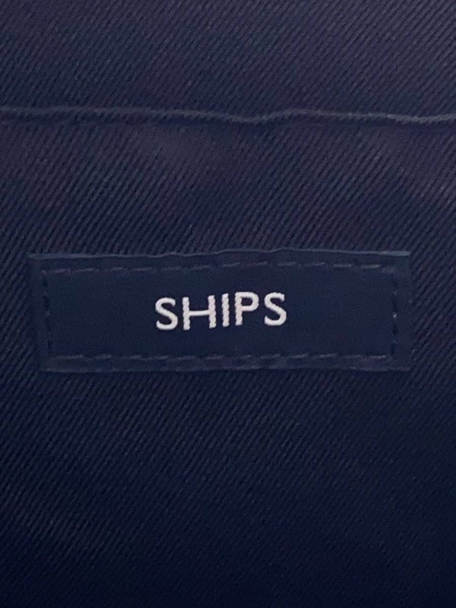 SHIPS tote bag cowhide BLK plain 4